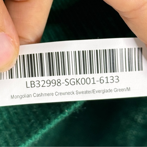 Quince Mongolian Cashmere Crewneck Sweater Everglade Green - Picture 4 of 5